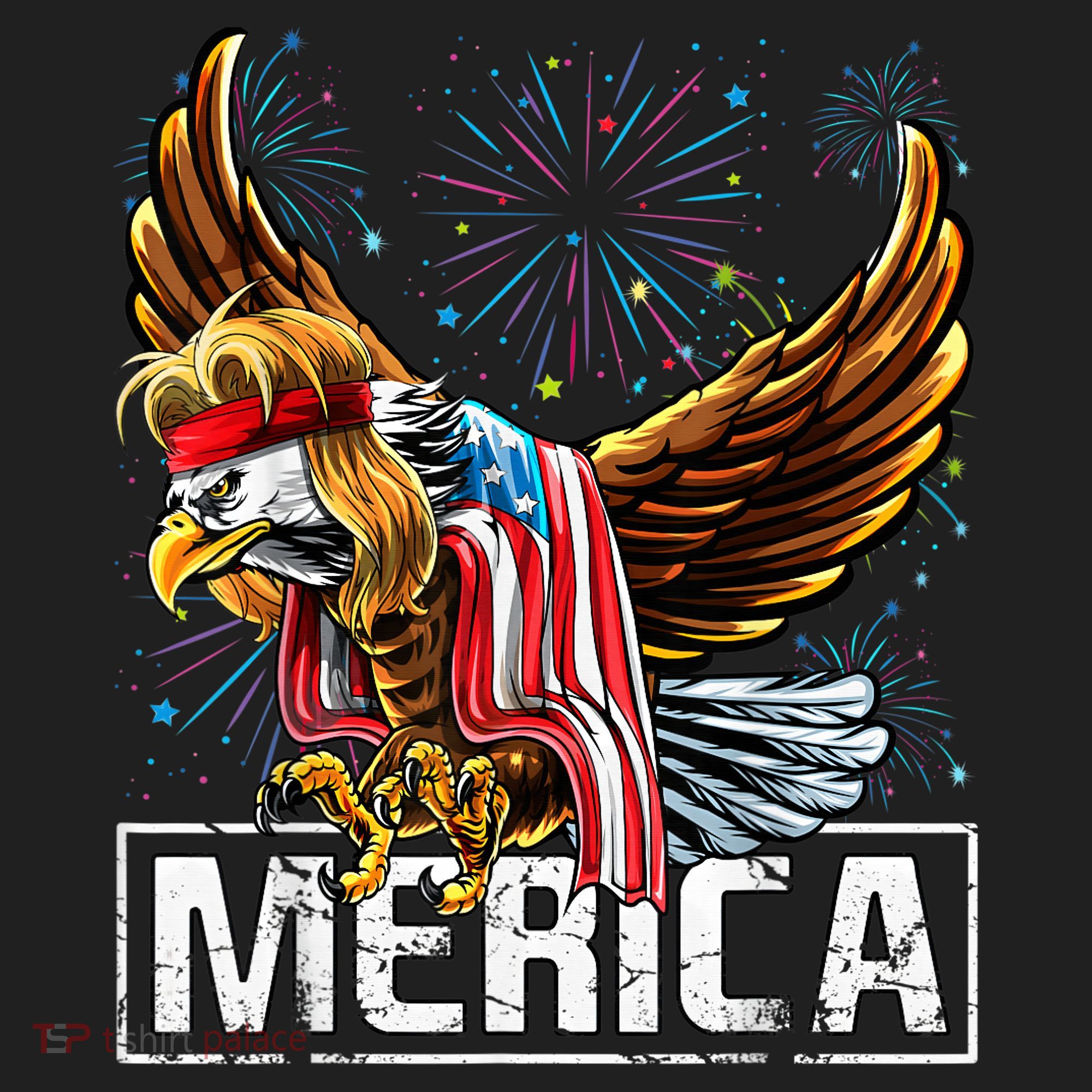 Merica Bald Eagle Mullet 4th of July American Flag Patriotic Tumbler