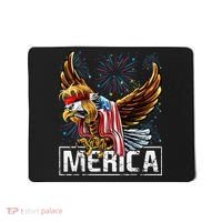 Merica Bald Eagle Mullet 4th of July American Flag Patriotic Mousepad thumb 0