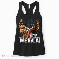 Merica Bald Eagle Mullet 4th of July American Flag Patriotic Women's Tank Top thumb 0