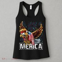 Merica Bald Eagle Mullet 4th of July American Flag Patriotic Women's Tank Top thumb 3