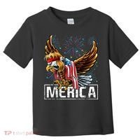 Merica Bald Eagle Mullet 4th of July American Flag Patriotic Toddler T-Shirt thumb 0