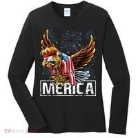 Merica Bald Eagle Mullet 4th of July American Flag Patriotic Women's Long Sleeve Shirt thumb 0