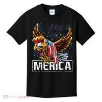 Merica Bald Eagle Mullet 4th of July American Flag Patriotic Kids T-Shirt thumb 0