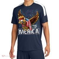 Merica Bald Eagle Mullet 4th of July American Flag Patriotic Sport-Tek Competitor United Soccer Jersey thumb 0
