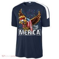 Merica Bald Eagle Mullet 4th of July American Flag Patriotic Sport-Tek Competitor United Soccer Jersey thumb 2