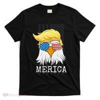 Merica Bald Eagle Trump American Flag Funny Gift T-Shirt thumb 0
