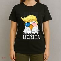 Merica Bald Eagle Trump American Flag Funny Gift T-Shirt thumb 4
