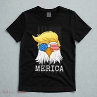Merica Bald Eagle Trump American Flag Funny Gift T-Shirt thumb 5