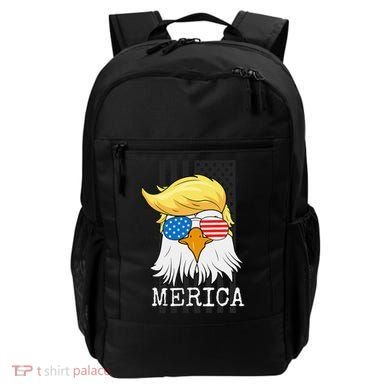 Merica Bald Eagle Trump American Flag Funny Gift Backpack