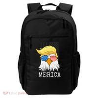 Merica Bald Eagle Trump American Flag Funny Gift Backpack thumb 0