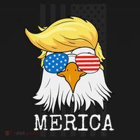 Merica Bald Eagle Trump American Flag Funny Gift Backpack thumb 2