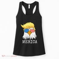 Merica Bald Eagle Trump American Flag Funny Gift Women's Tank Top thumb 0