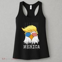 Merica Bald Eagle Trump American Flag Funny Gift Women's Tank Top thumb 3