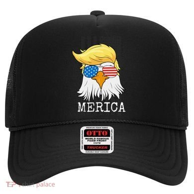 Merica Bald Eagle Trump American Flag Funny Gift Hat