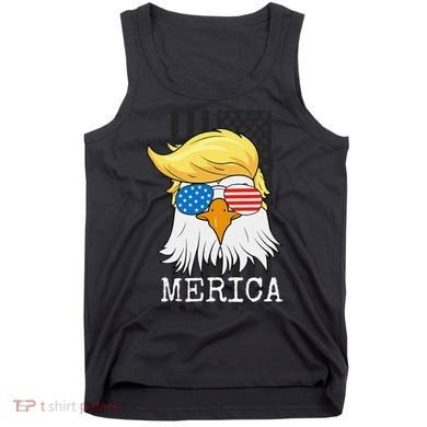 Merica Bald Eagle Trump American Flag Funny Gift Tank Top
