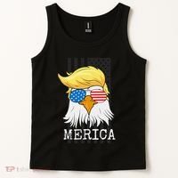 Merica Bald Eagle Trump American Flag Funny Gift Tank Top thumb 2