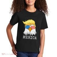 Merica Bald Eagle Trump American Flag Funny Gift Kids T-Shirt thumb 2