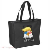 Merica Bald Eagle Trump American Flag Funny Gift Tote Bag thumb 2