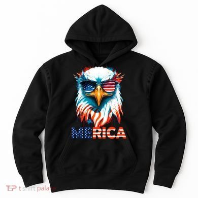 Merica Bald Eagle USA Eagle 4th Of July Patriotic Funny Hoodie