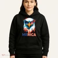 Merica Bald Eagle USA Eagle 4th Of July Patriotic Funny Hoodie thumb 5