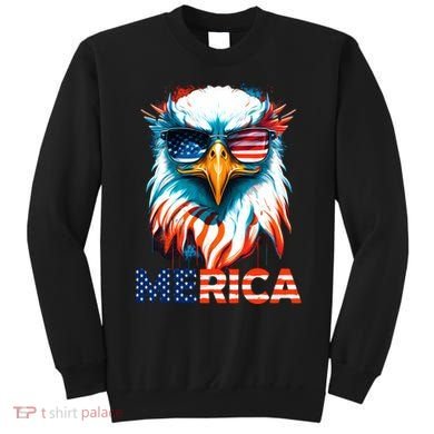Merica Bald Eagle USA Eagle 4th Of July Patriotic Funny Sweatshirt