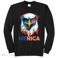 Merica Bald Eagle USA Eagle 4th Of July Patriotic Funny Sweatshirt thumb 0