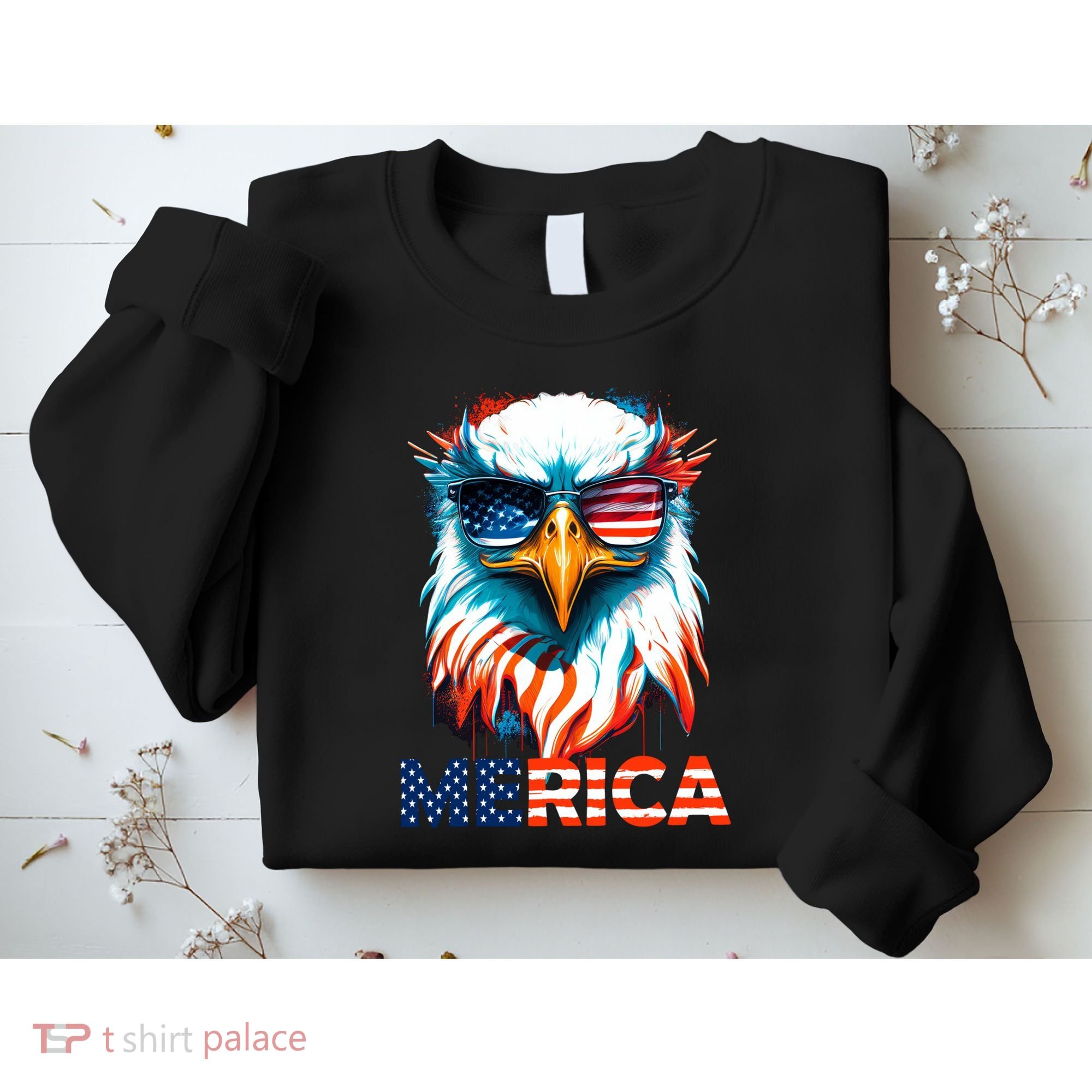 Merica Bald Eagle USA Eagle 4th Of July Patriotic Funny Sweatshirt