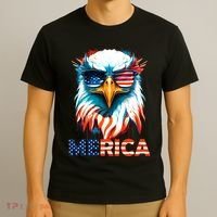 Merica Bald Eagle USA Eagle 4th Of July Patriotic Funny T-Shirt thumb 3