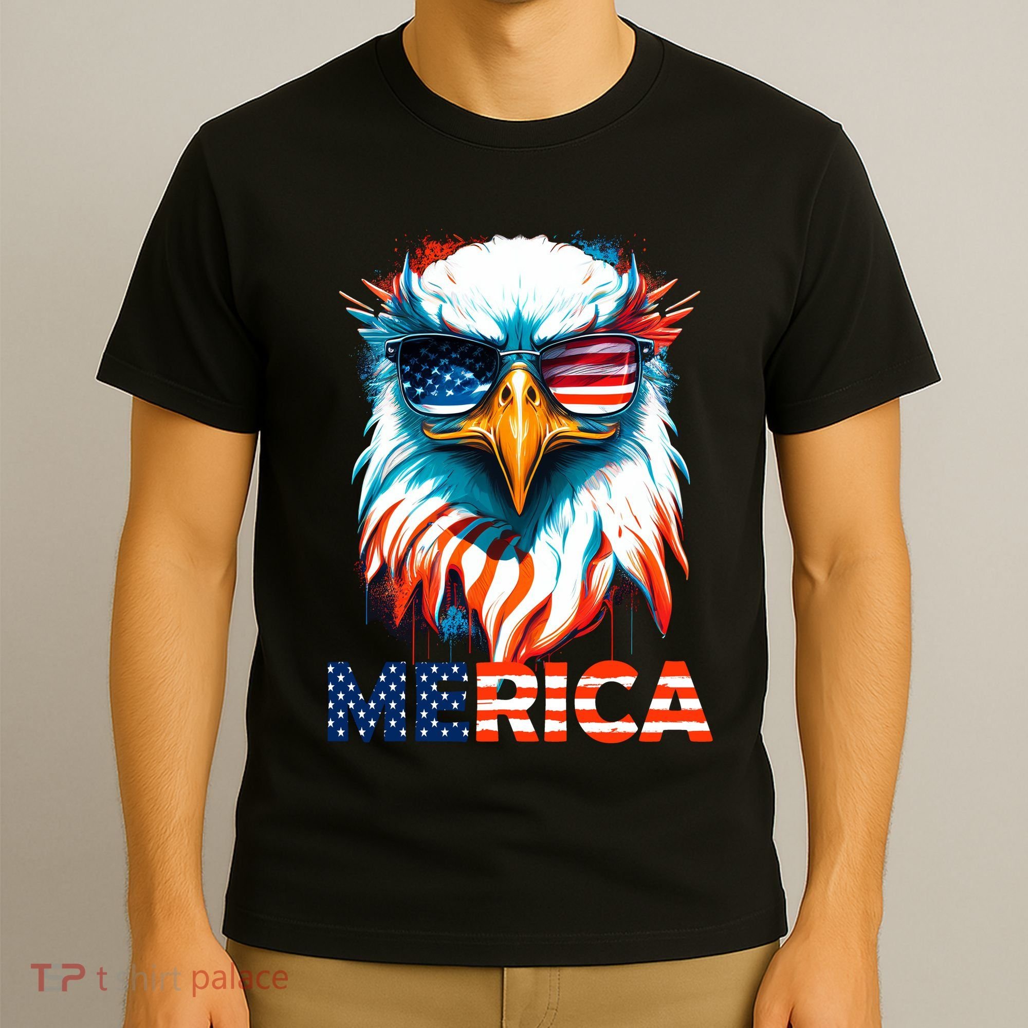 Merica Bald Eagle USA Eagle 4th Of July Patriotic Funny T-Shirt