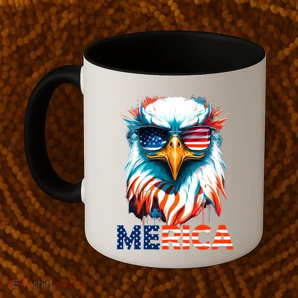 Merica Bald Eagle USA Eagle 4th Of July Patriotic Funny Coffee Mug