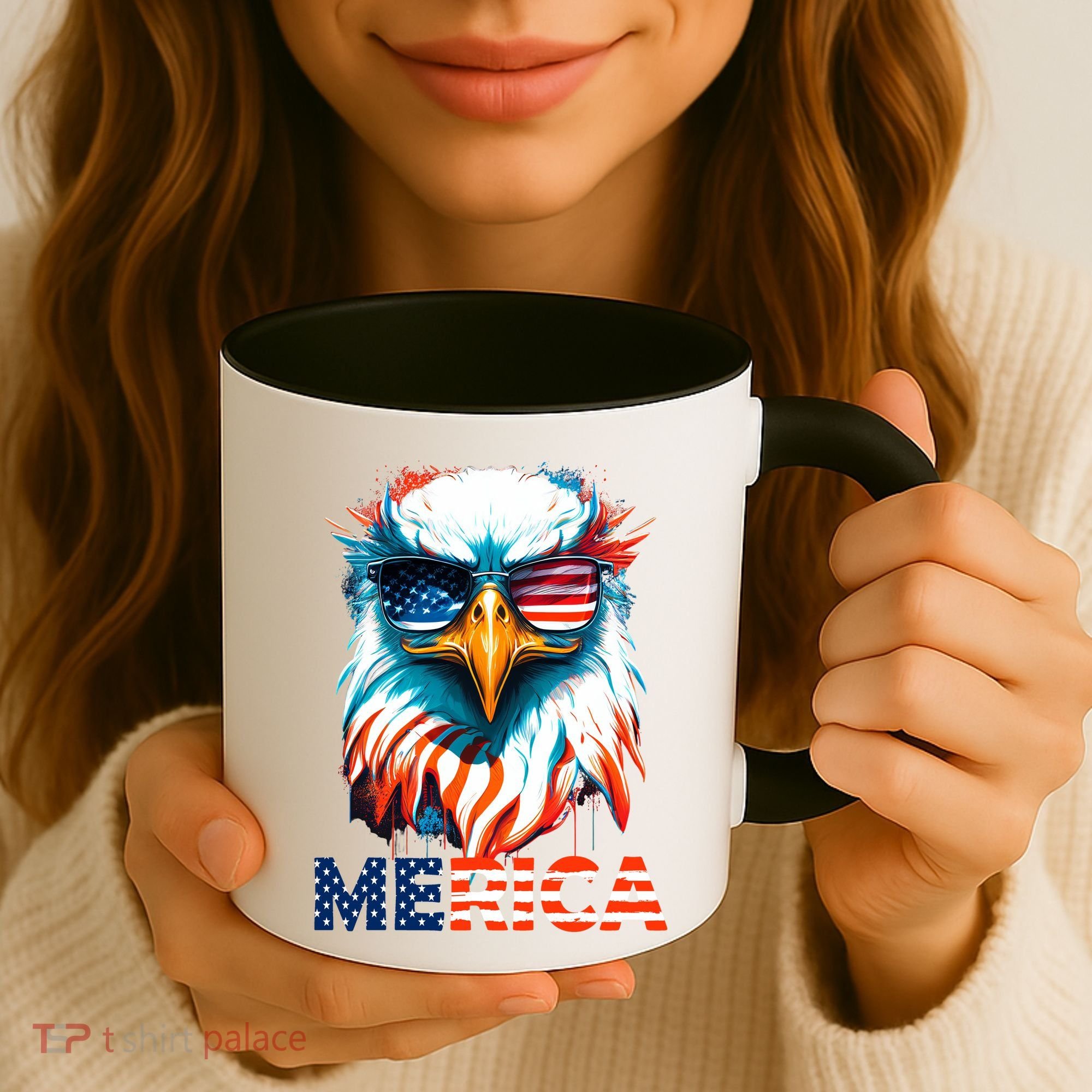 Merica Bald Eagle USA Eagle 4th Of July Patriotic Funny Coffee Mug