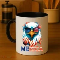 Merica Bald Eagle USA Eagle 4th Of July Patriotic Funny Coffee Mug thumb 4