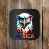 Merica Bald Eagle USA Eagle 4th Of July Patriotic Funny Coaster thumb 0