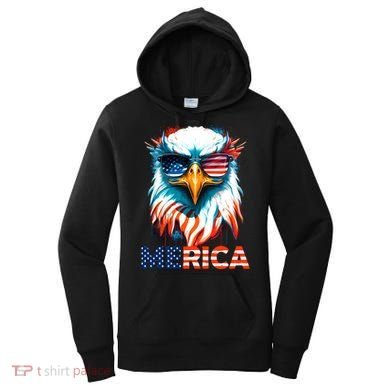 Merica Bald Eagle USA Eagle 4th Of July Patriotic Funny Women's Hoodie