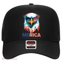 Merica Bald Eagle USA Eagle 4th Of July Patriotic Funny Hat thumb 0