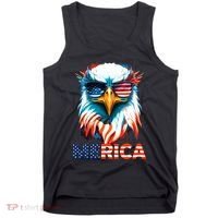 Merica Bald Eagle USA Eagle 4th Of July Patriotic Funny Tank Top thumb 0