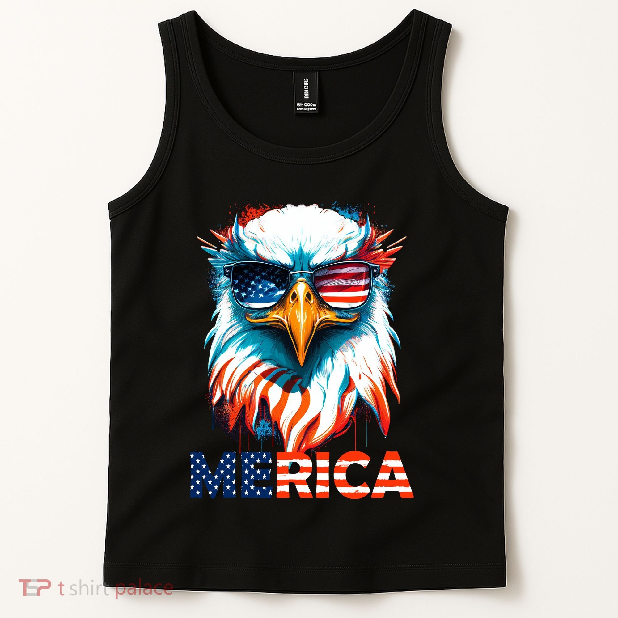 Merica Bald Eagle USA Eagle 4th Of July Patriotic Funny Tank Top