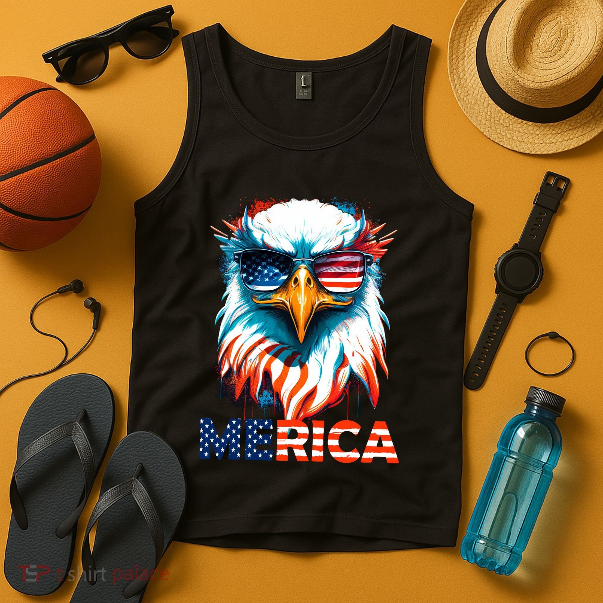 Merica Bald Eagle USA Eagle 4th Of July Patriotic Funny Tank Top