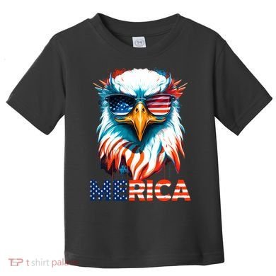 Merica Bald Eagle USA Eagle 4th Of July Patriotic Funny Toddler T-Shirt