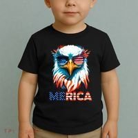 Merica Bald Eagle USA Eagle 4th Of July Patriotic Funny Toddler T-Shirt thumb 2