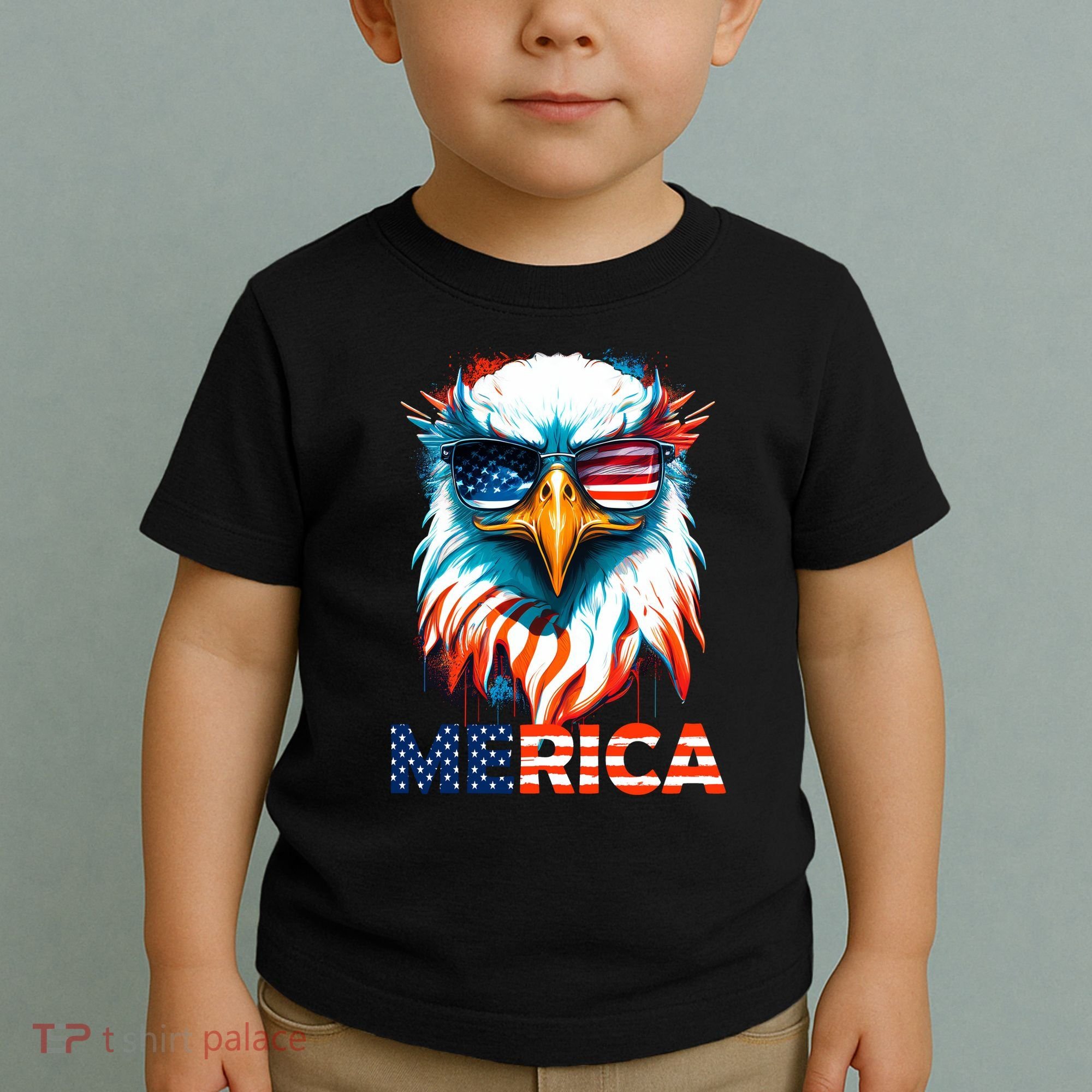 Merica Bald Eagle USA Eagle 4th Of July Patriotic Funny Toddler T-Shirt