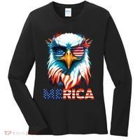 Merica Bald Eagle USA Eagle 4th Of July Patriotic Funny Women's Long Sleeve Shirt thumb 0