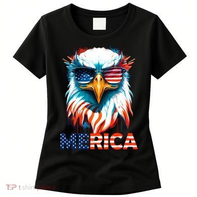 Merica Bald Eagle USA Eagle 4th Of July Patriotic Funny Women's T-Shirt