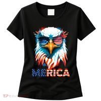 Merica Bald Eagle USA Eagle 4th Of July Patriotic Funny Women's T-Shirt thumb 0