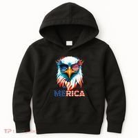 Merica Bald Eagle USA Eagle 4th Of July Patriotic Funny Kids Hoodie thumb 0