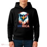 Merica Bald Eagle USA Eagle 4th Of July Patriotic Funny Kids Hoodie thumb 4