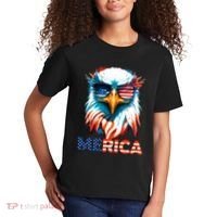 Merica Bald Eagle USA Eagle 4th Of July Patriotic Funny Kids T-Shirt thumb 2