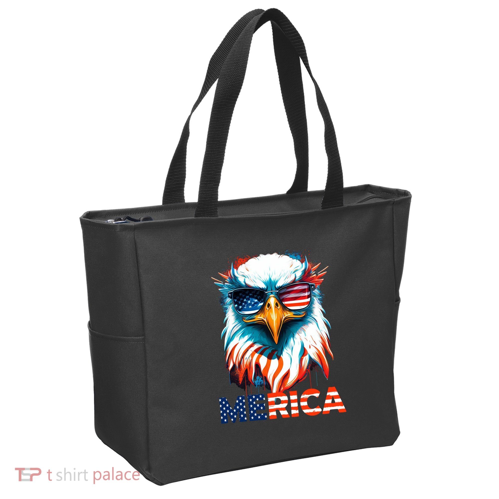 Merica Bald Eagle USA Eagle 4th Of July Patriotic Funny Tote Bag