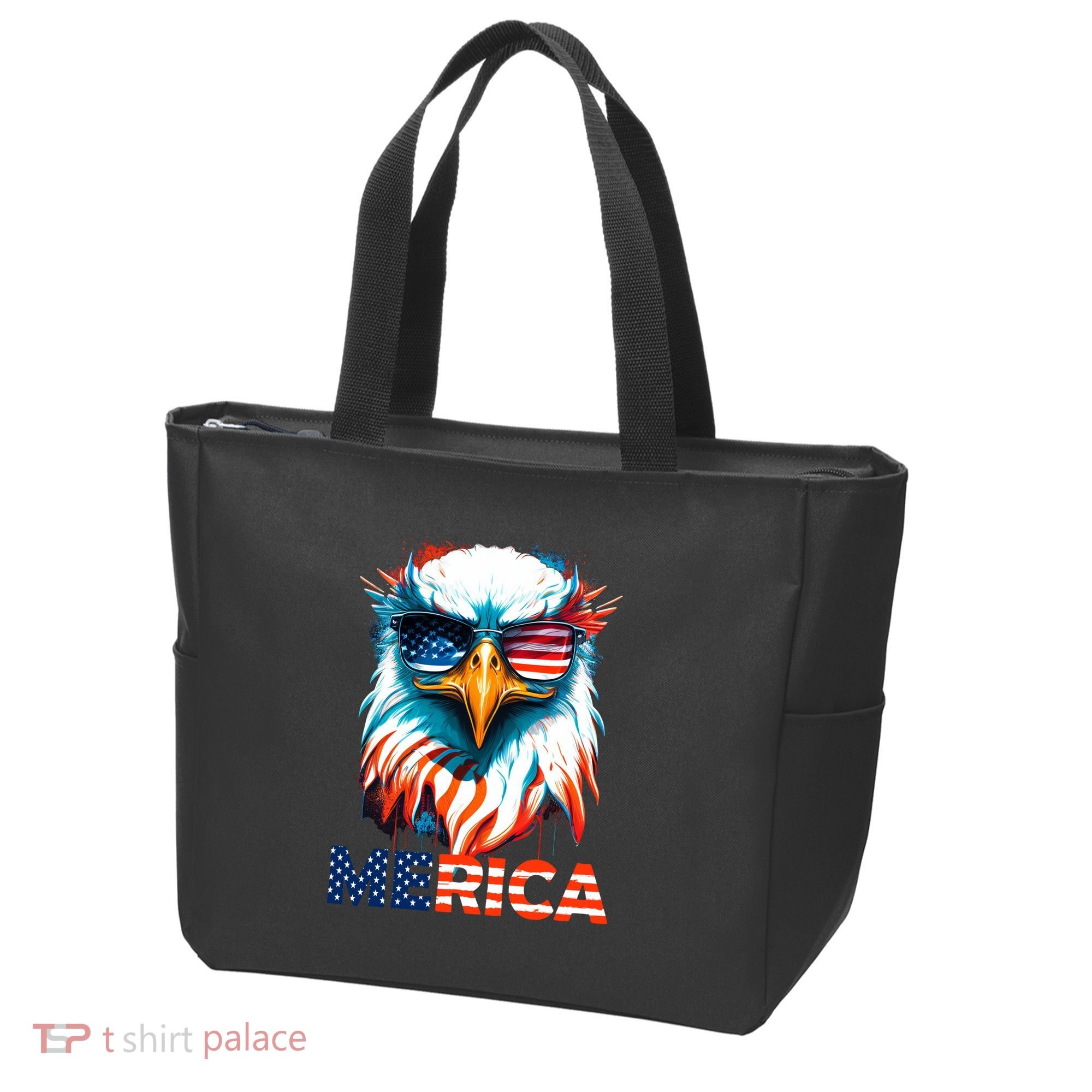 Merica Bald Eagle USA Eagle 4th Of July Patriotic Funny Tote Bag