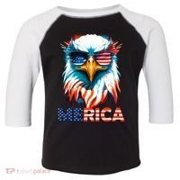 Merica Bald Eagle USA Eagle 4th Of July Patriotic Funny Toddler Fine Jersey T-Shirt thumb 0